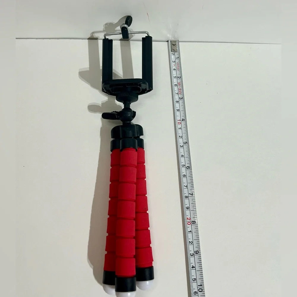 Octopus Adjustable Tripod Stand 3 Legs Flexible Phone Holder Camera Bracket Red